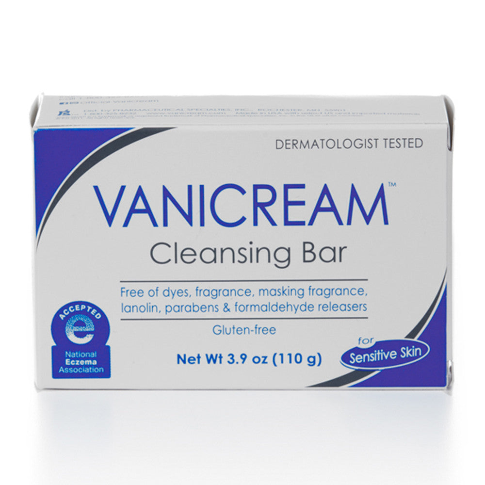 Vanicream Cleansing Bar For Sensitive Skin, Fragrance-Free - 3.9 Oz